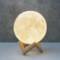 3D Moon Lamp with Plastic Stand | Warm LED Night Light for Home & Bedroom Decor