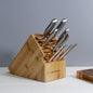 Deluxe Eco-Friendly Bamboo Knife Holder Large Blade Kitchen 20 Slot Wooden Knife Block